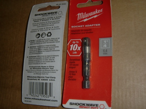 Adapter HEX 1/4" auf Vierkant 1/4" (6,4mm)